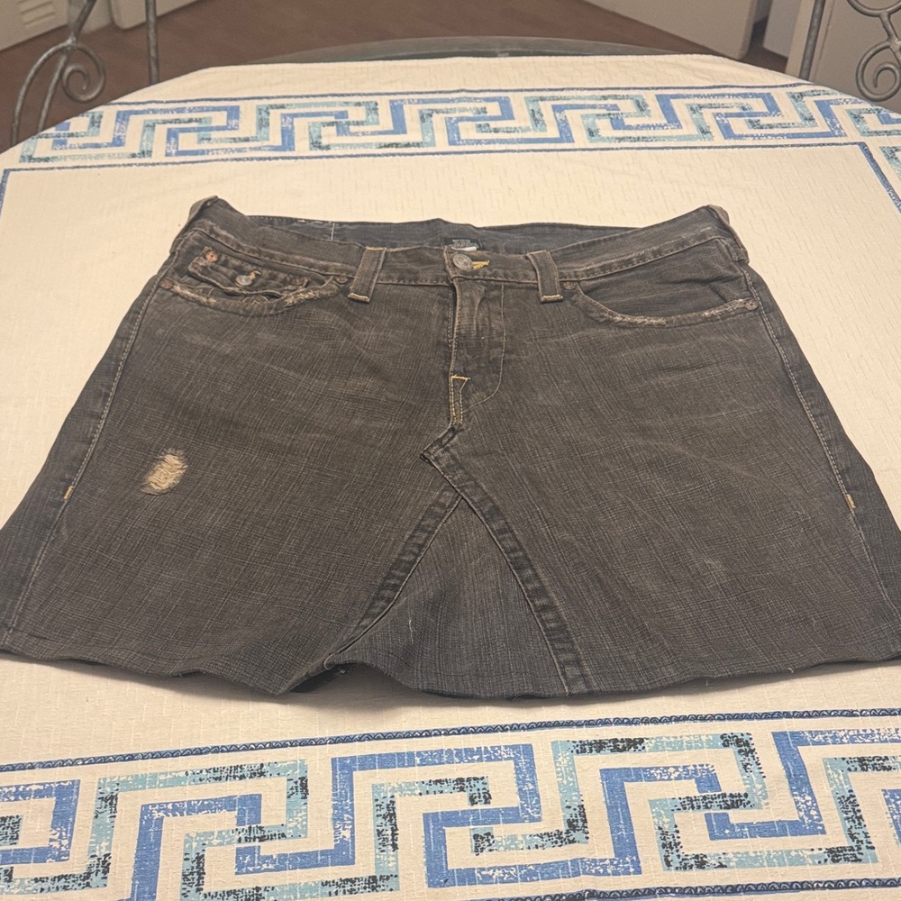 True Religion Charcoal Mini Skirt